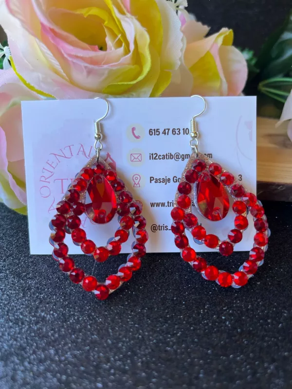 Pendientes shinestonered